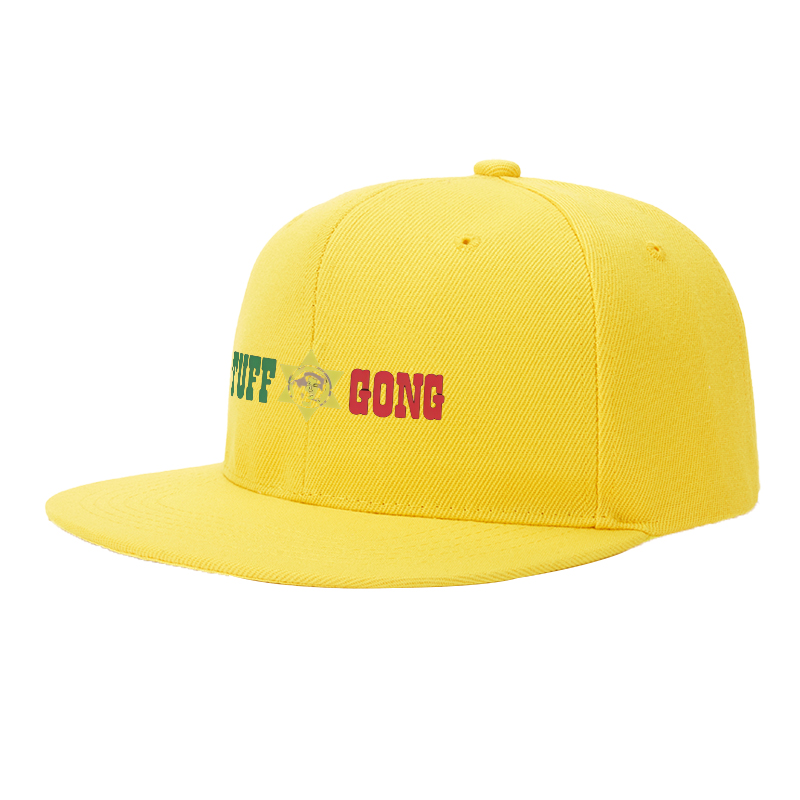 Flat Brim Baseball Cap TUFF GONG Star Logo Print Streetwear Underground Skate Style for Basketball Court Skate Park Hip Hop Artists and Urban Explorers