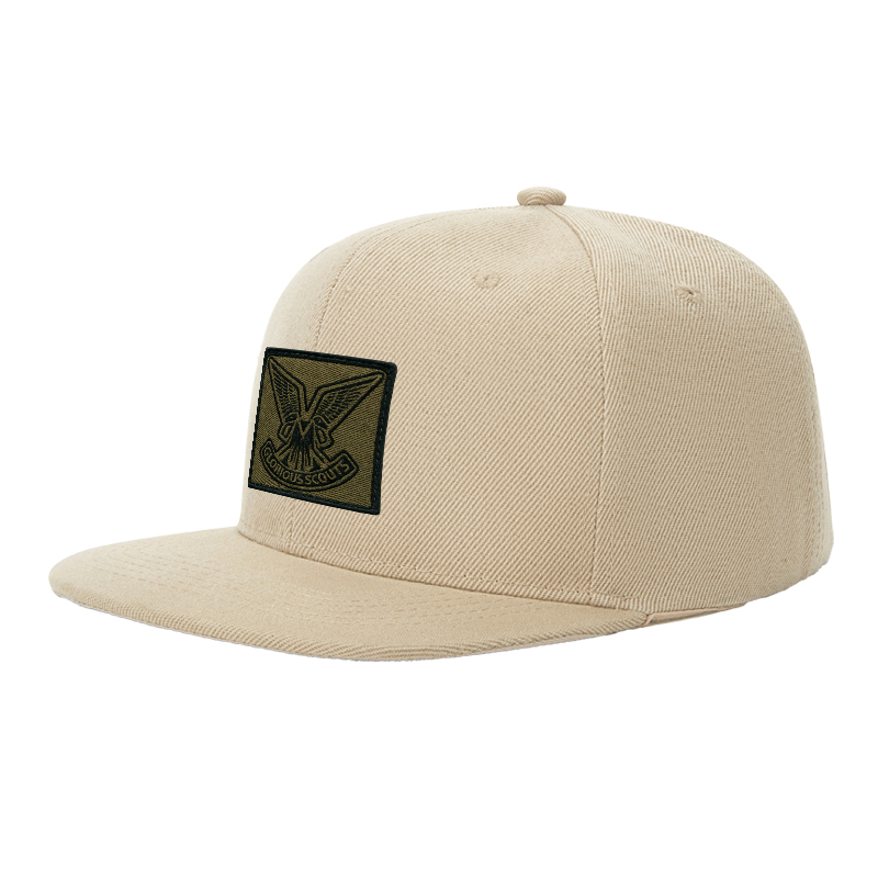 Flat Brim Baseball Cap Embroidered Eagle Patch with 