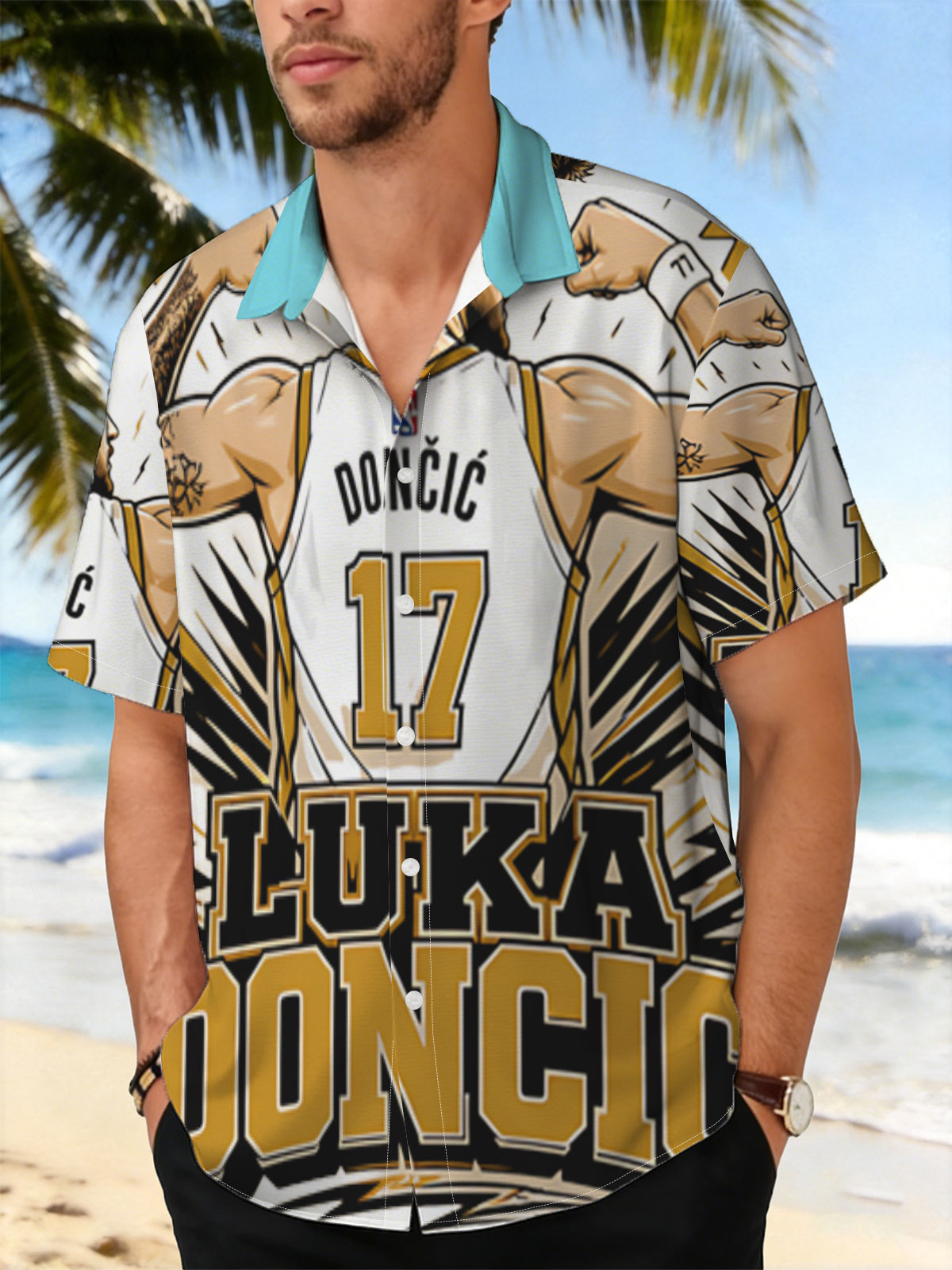 Luka Doncic NBA Player Jersey Artwork -  Shirt