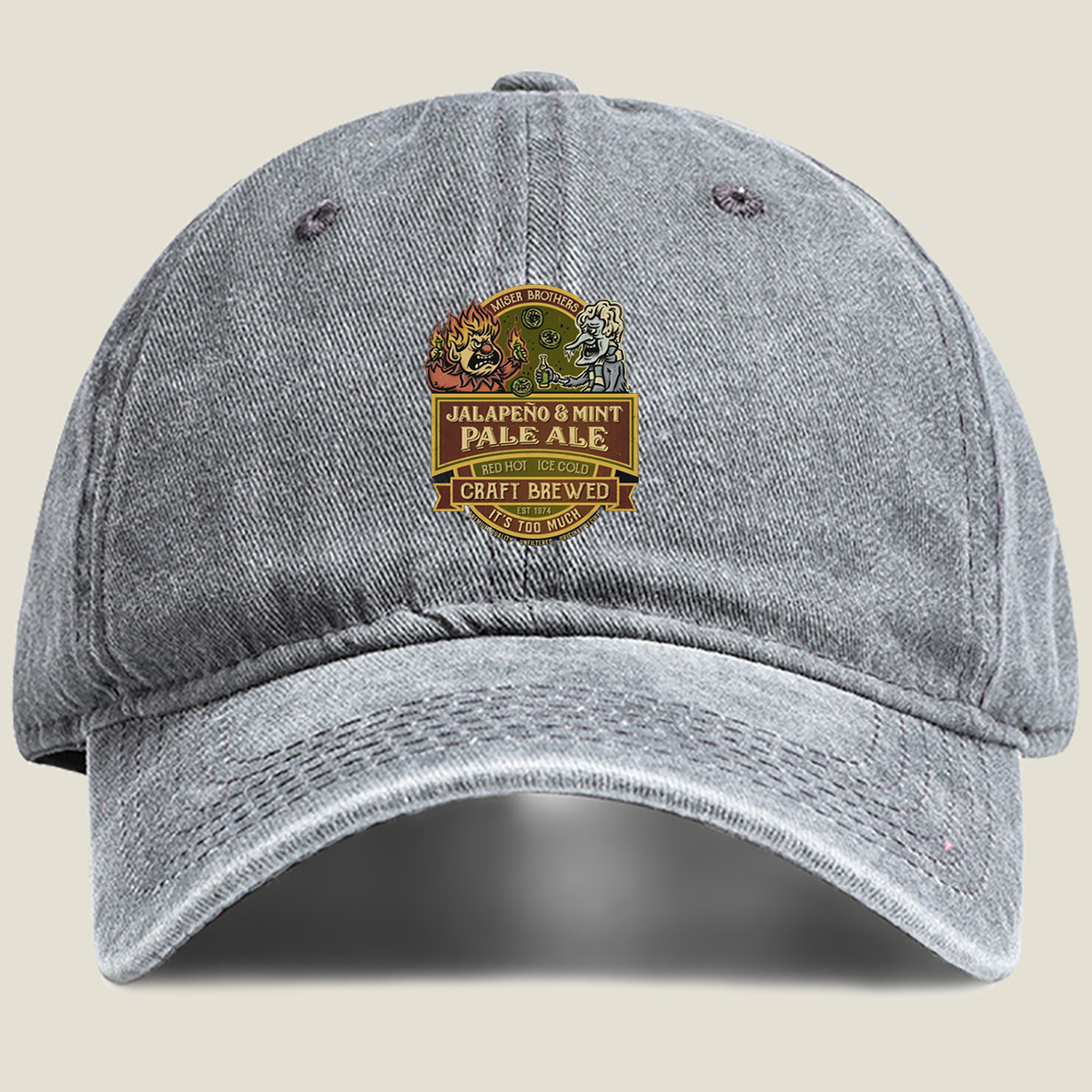 Miser Brothers Jalapeno & Mint Pale Ale Craft Brewed - Washed Denim - Baseball Cap