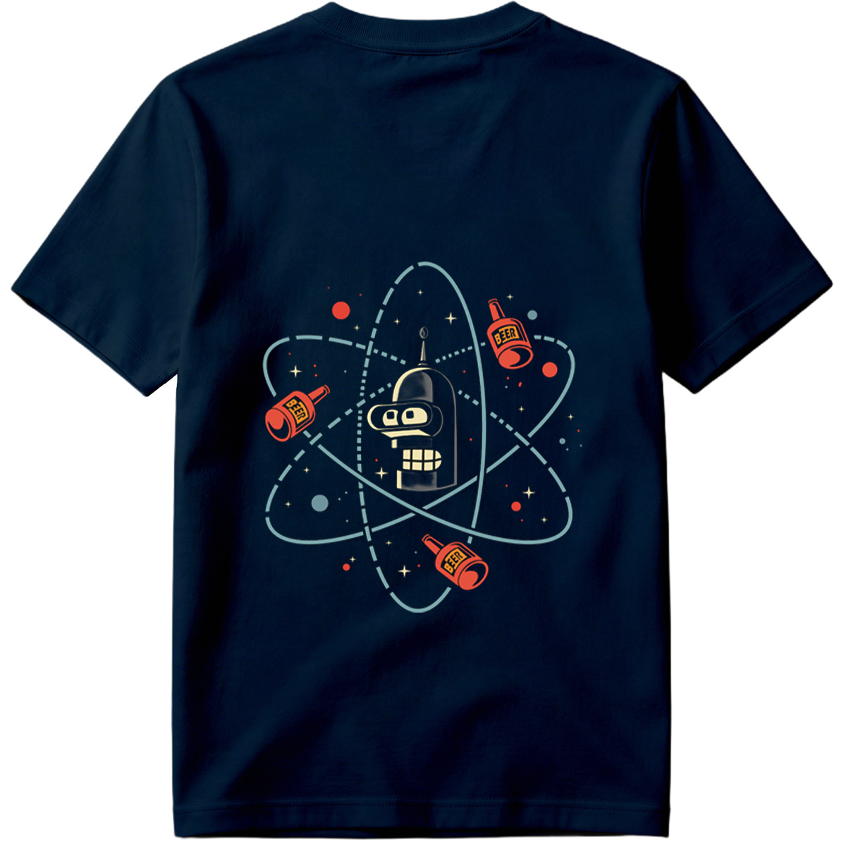 Futurama Bender Atomic Beer Orbit - Tee