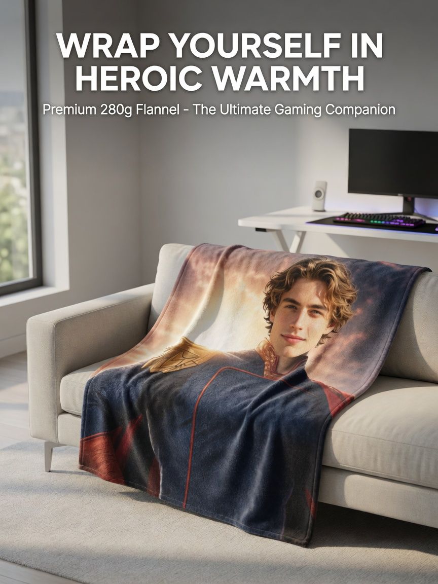 Custom Photo Blanket Personalized Face Portrait Ultra Soft Flannel Throw Lightweight Warm Bed Couch Keepsake Gift