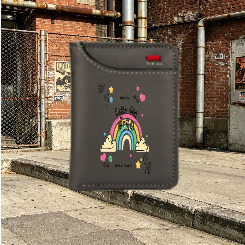Unisex Vertical Wallet with Rainbow and 