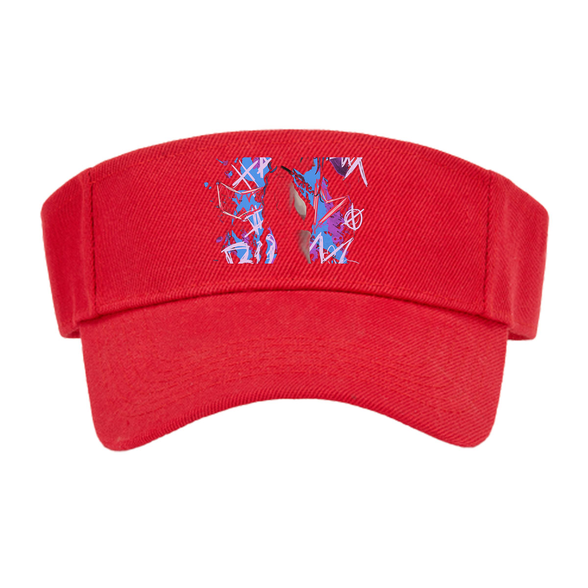 Silhouetted Figure with Abstract Graffiti Background -  Visor cap