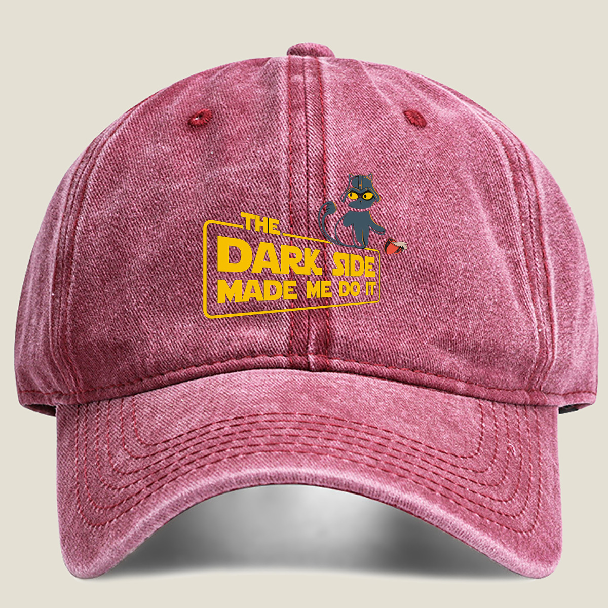 Star Wars: The Dark Side Made Me Do It – Cat Edition - Washed Denim - Baseball Cap