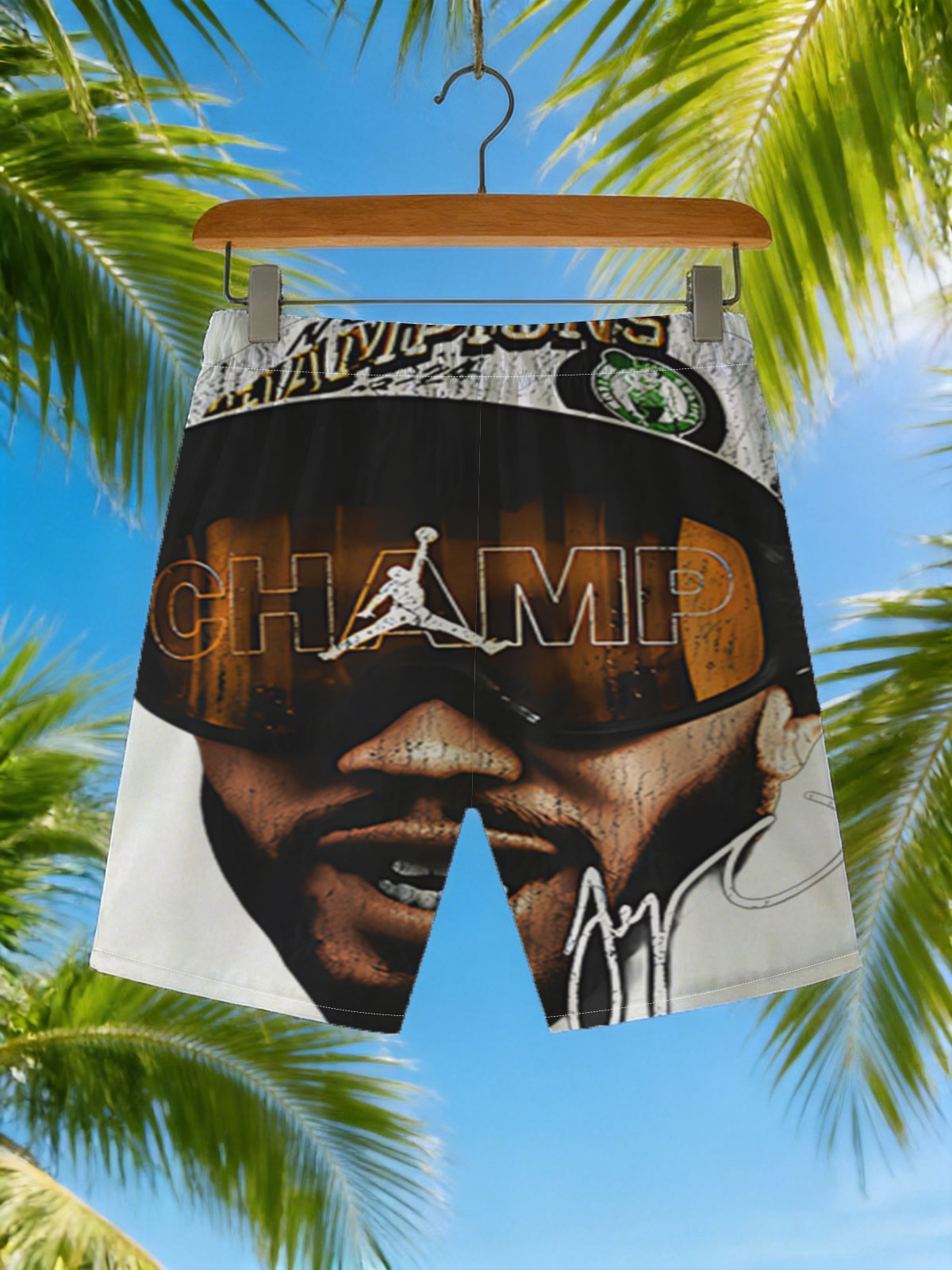 Jay-Z in Champions Cap and Jordan Sunglasses -  Beach shorts