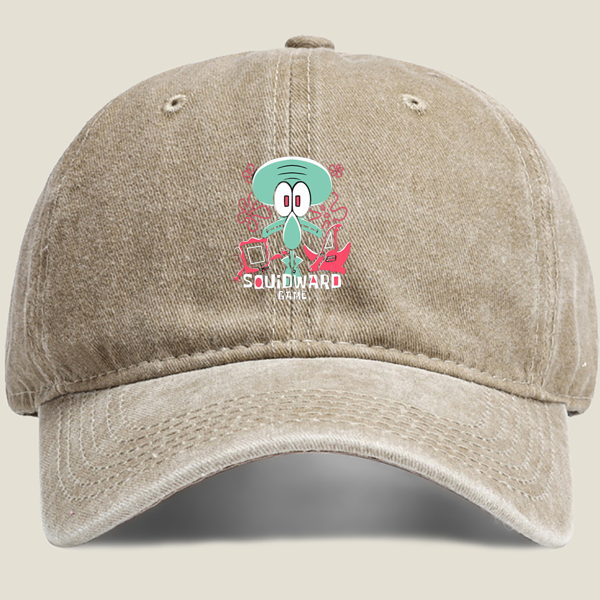 Squidward Game - Washed Denim - Baseball Cap