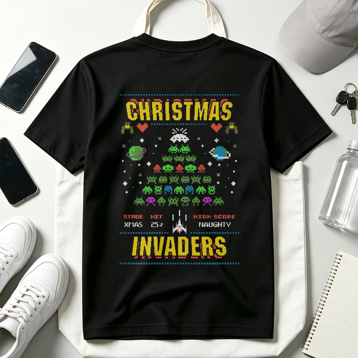Christmas Invaders: Space Aliens and Holiday Fun - Tee