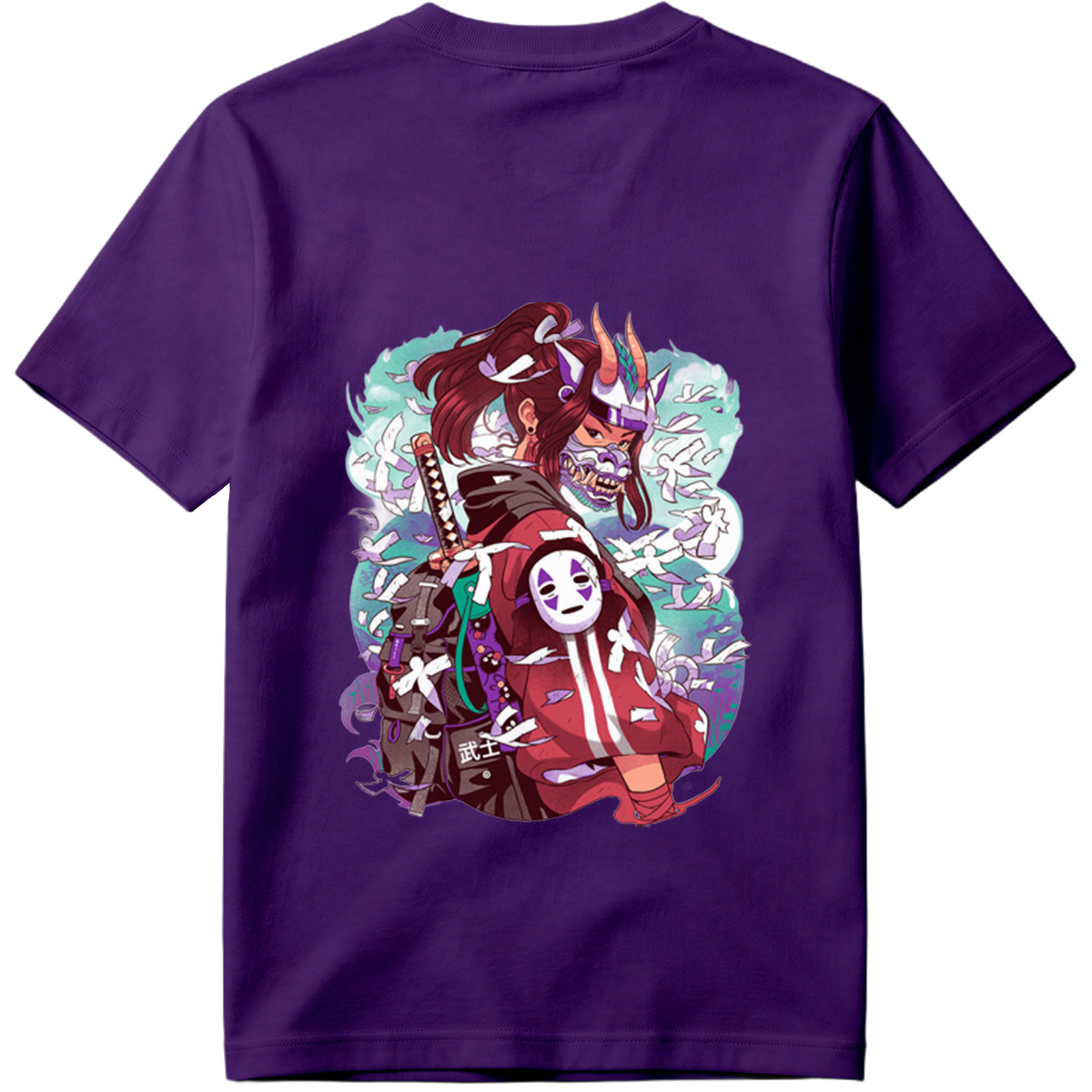 Samurai Warrior with Mask and Katana - Tee