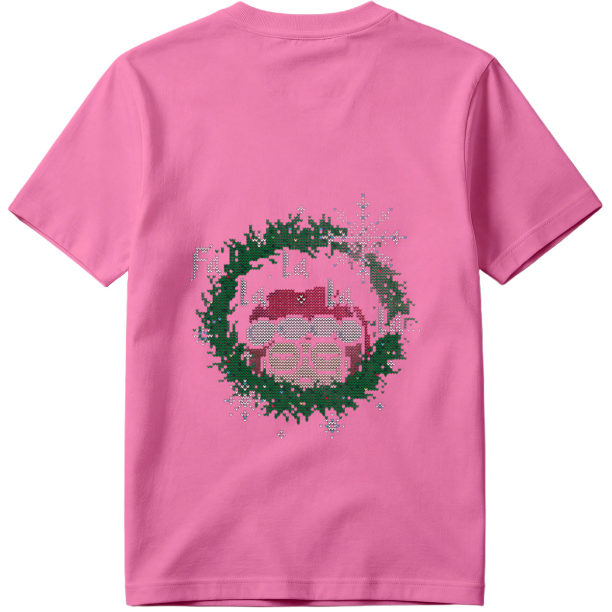 Santa Claus in a Christmas Wreath - Tee