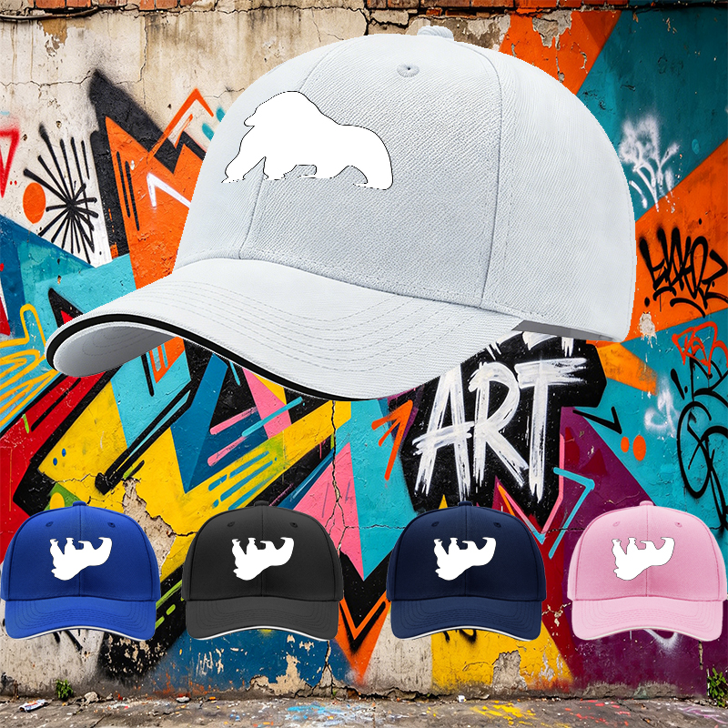Unisex Classic Sandwich Hat with Lion Silhouette Print - Lightweight Cotton Baseball Cap for Outdoor Activities, Travel, and Casual Wear - Ideal for Adults Seeking Stylish Sun Protection and Comfortable Fit