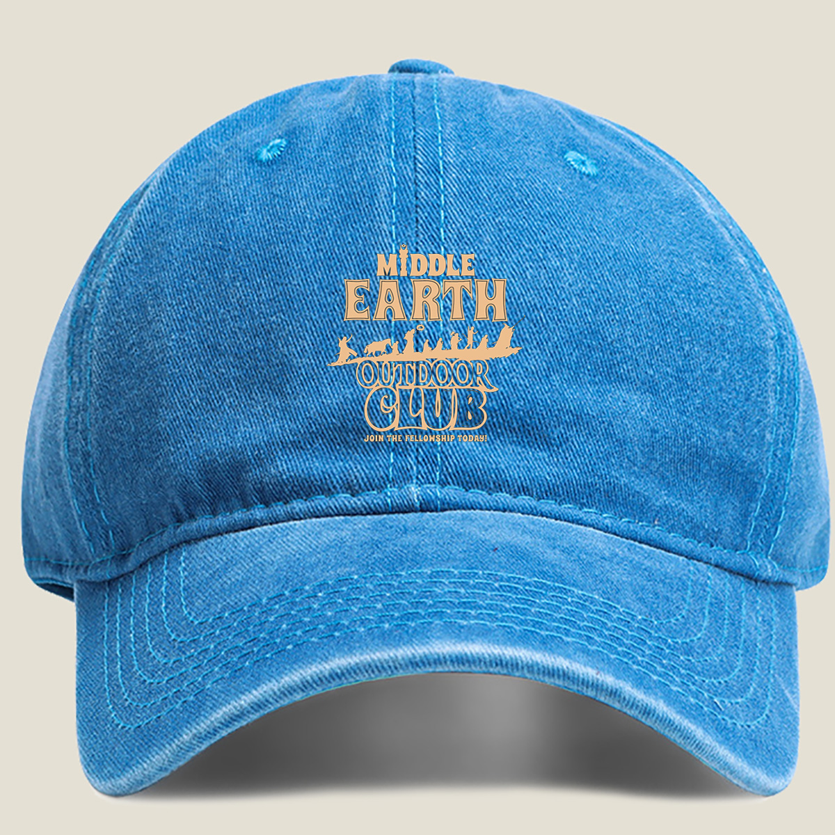 Middle Earth Outdoor Club: Fellowship Adventure - Washed Denim - Baseball Cap