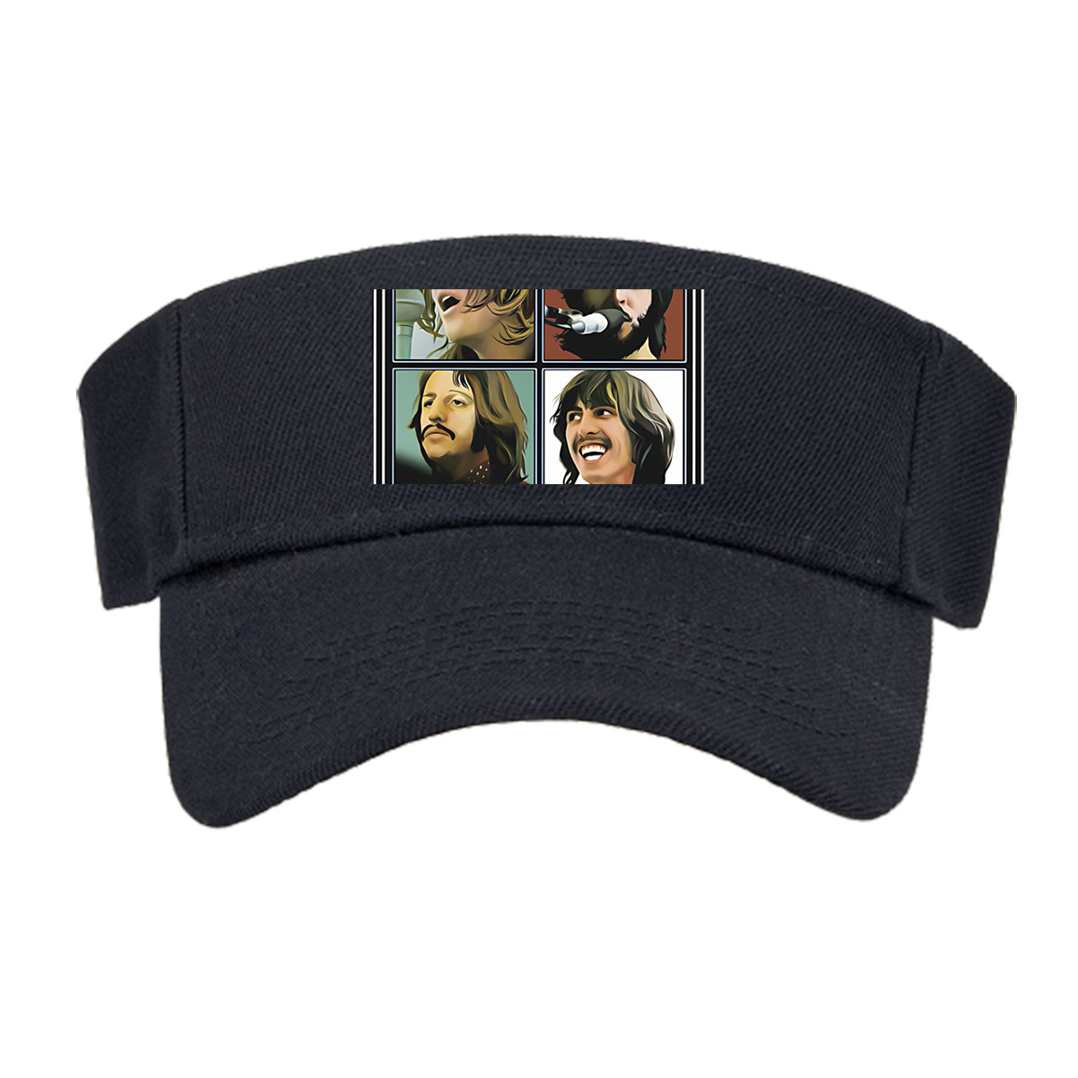 The Beatles - Let It Be Album Cover Featuring John Lennon, Paul McCartney, George Harrison, and Ringo Starr -  Visor cap