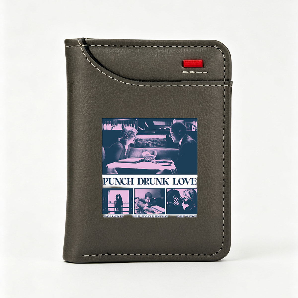 Punch Drunk Love: Adam Sandler, Philip Seymour Hoffman, Emily Watson in a Romantic Drama - Vertical Style Wallet