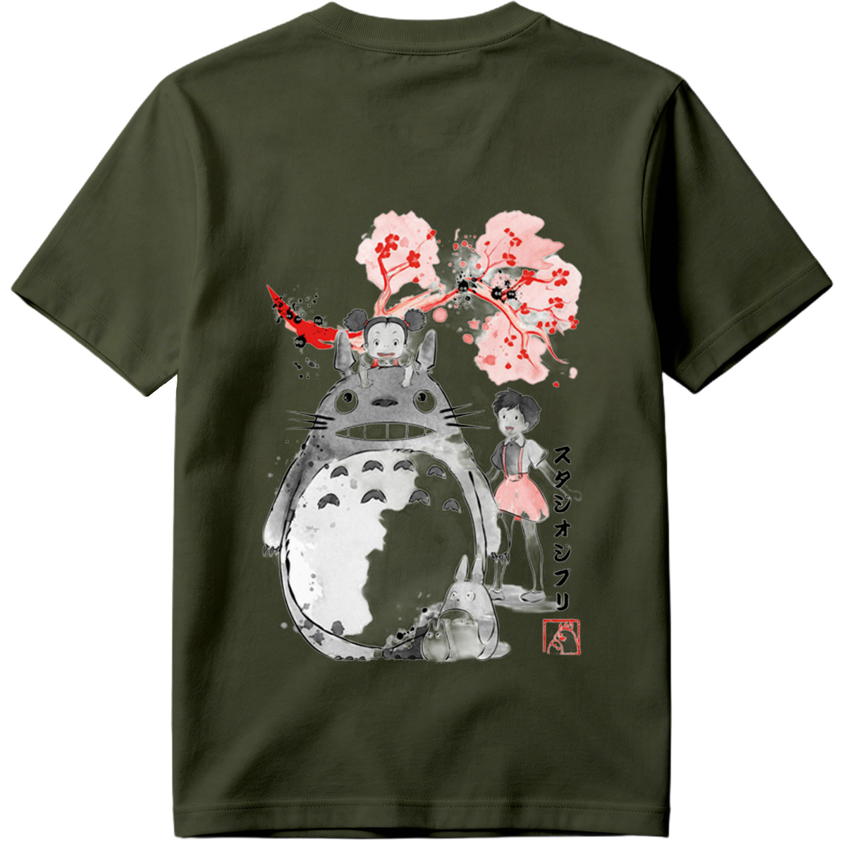 Totoro, Mei, and Satsuki from Studio Ghibli - Tee