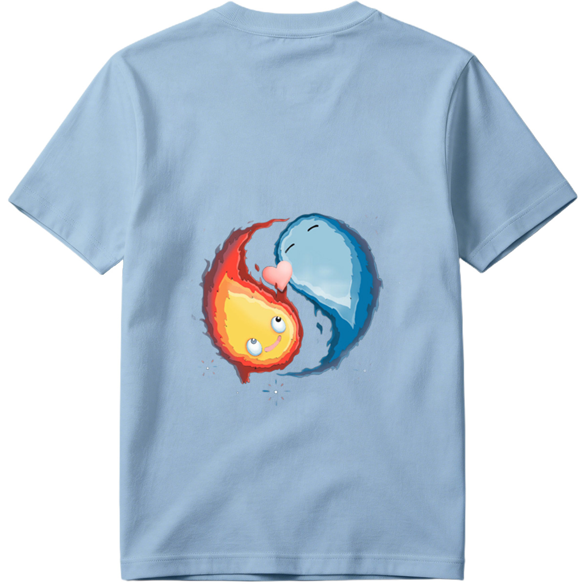 Yin Yang Fire and Ice Characters in Space - Tee
