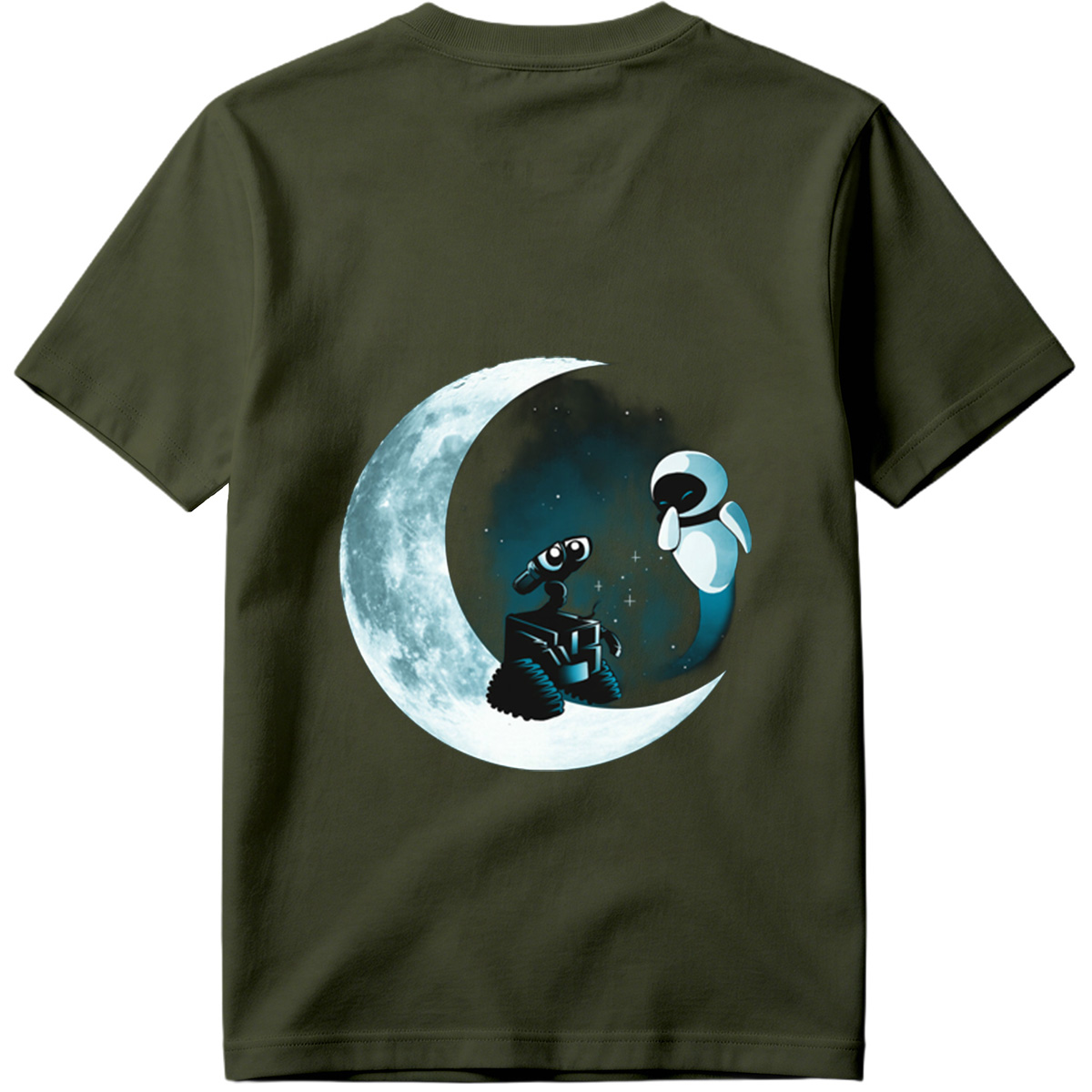 WALL-E and EVE on the Moon - Tee