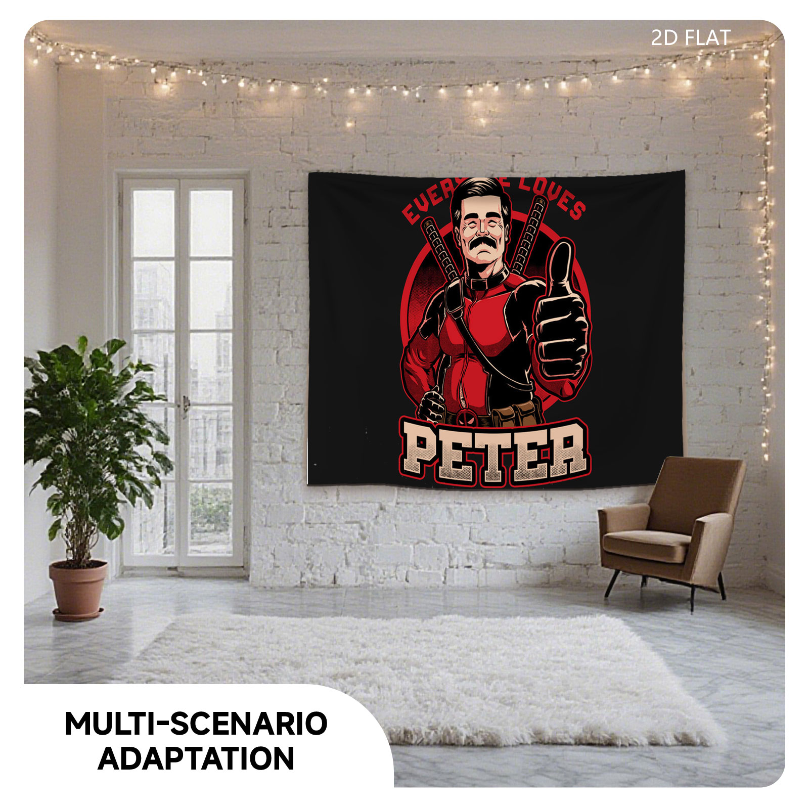 Everyone Loves Peter - Deadpool Parody Character - Tapestry