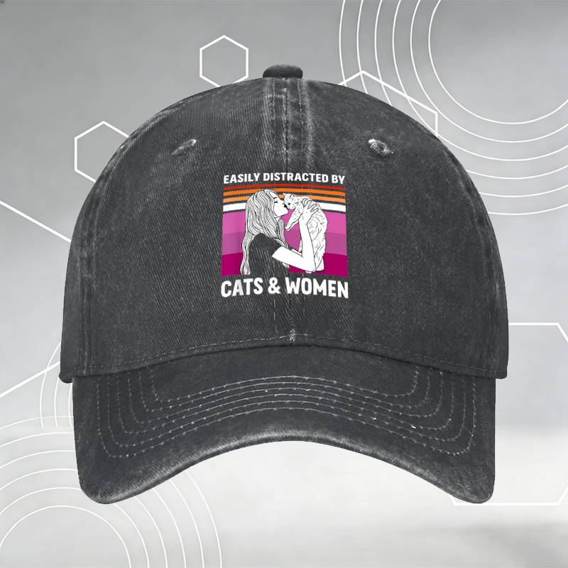 New Gothic Style Baseball Cap with Cute Cartoon Print and 