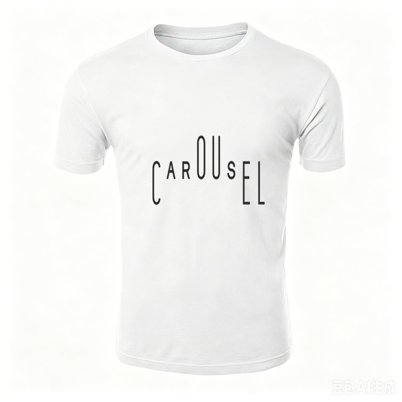 Unisex Classic T-Shirt Featuring Carousel Typography Design | Comfortable Cotton Tee for Casual Wear, Travel, and Everyday Outfits | Perfect for Adults Who Love Minimalist Art and Urban Style