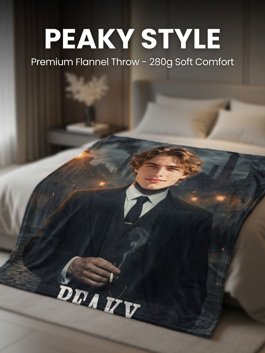Custom Photo Portrait Flannel Blanket Personalized Picture Throw Ultra Soft Warm Fleece for Couch Bed Ideal Gift