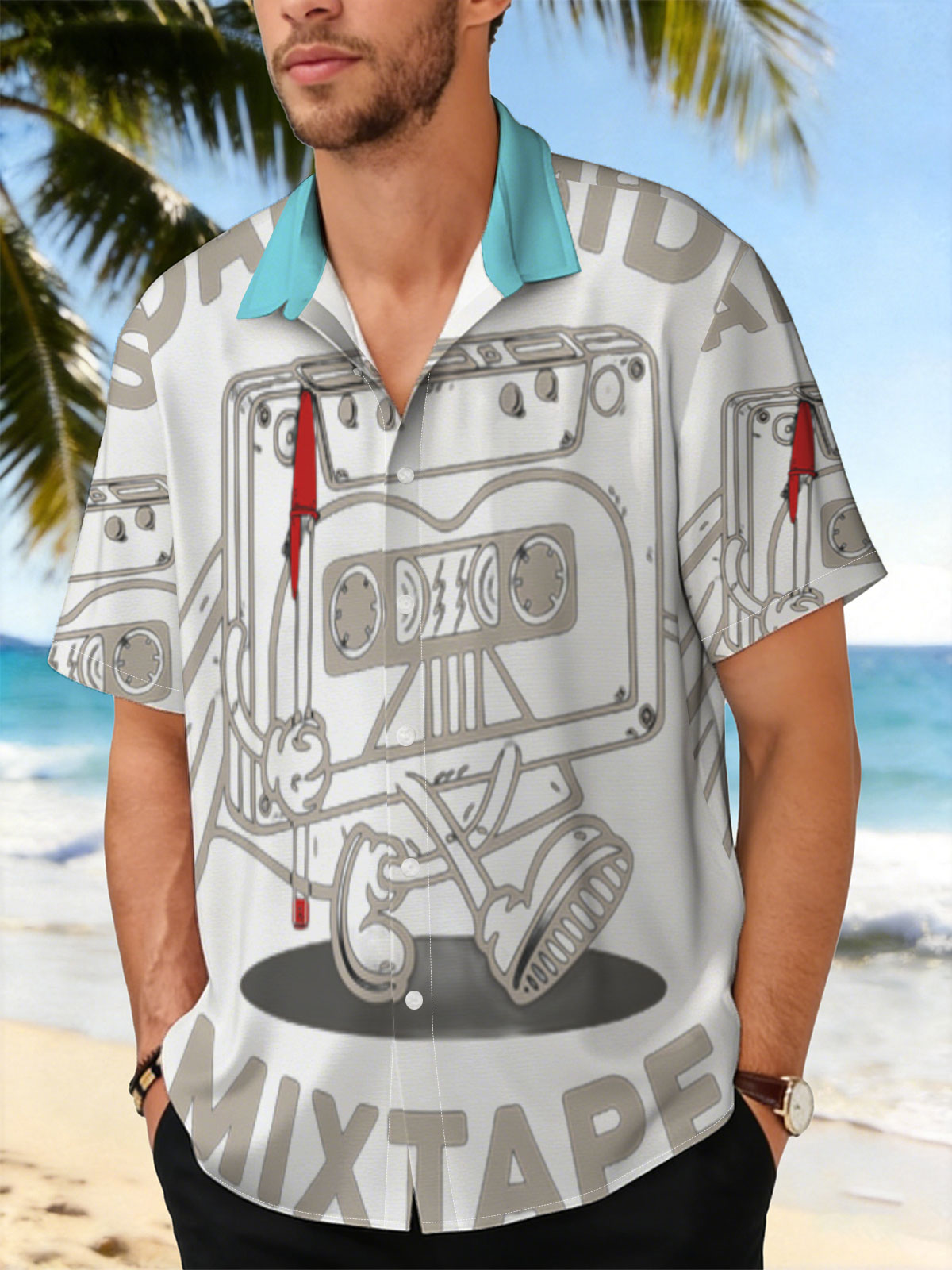 Dark Side Mixtape: Cassette Tape Character with Cape and Lightsaber -  Shirt