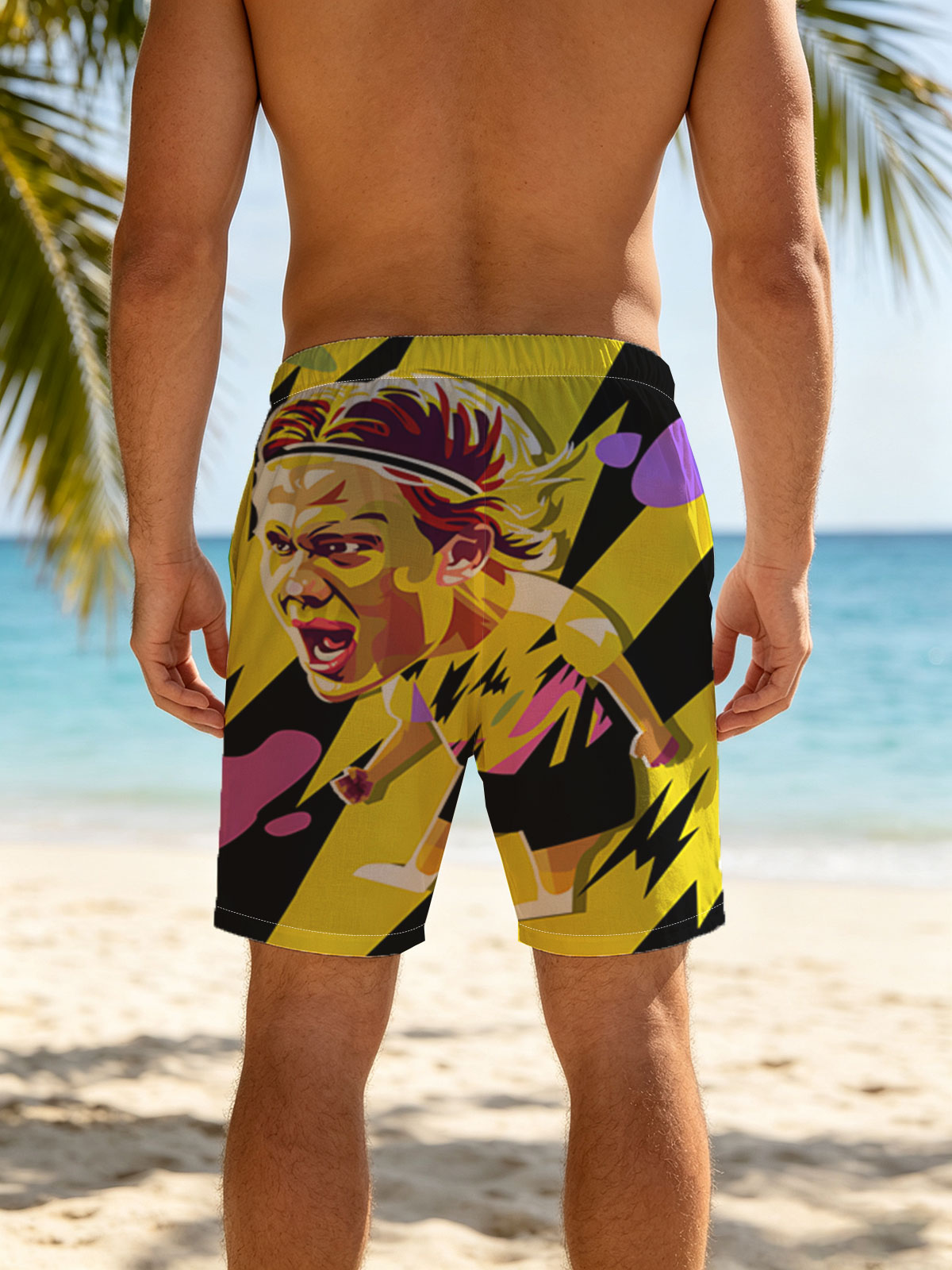 Bolt in Motion: Lightning Speed Sprinter -  Beach shorts