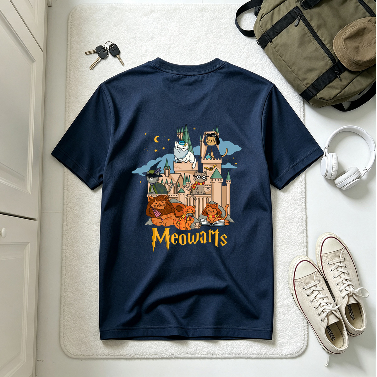 Meowarts: Cats in a Magical Castle - Tee