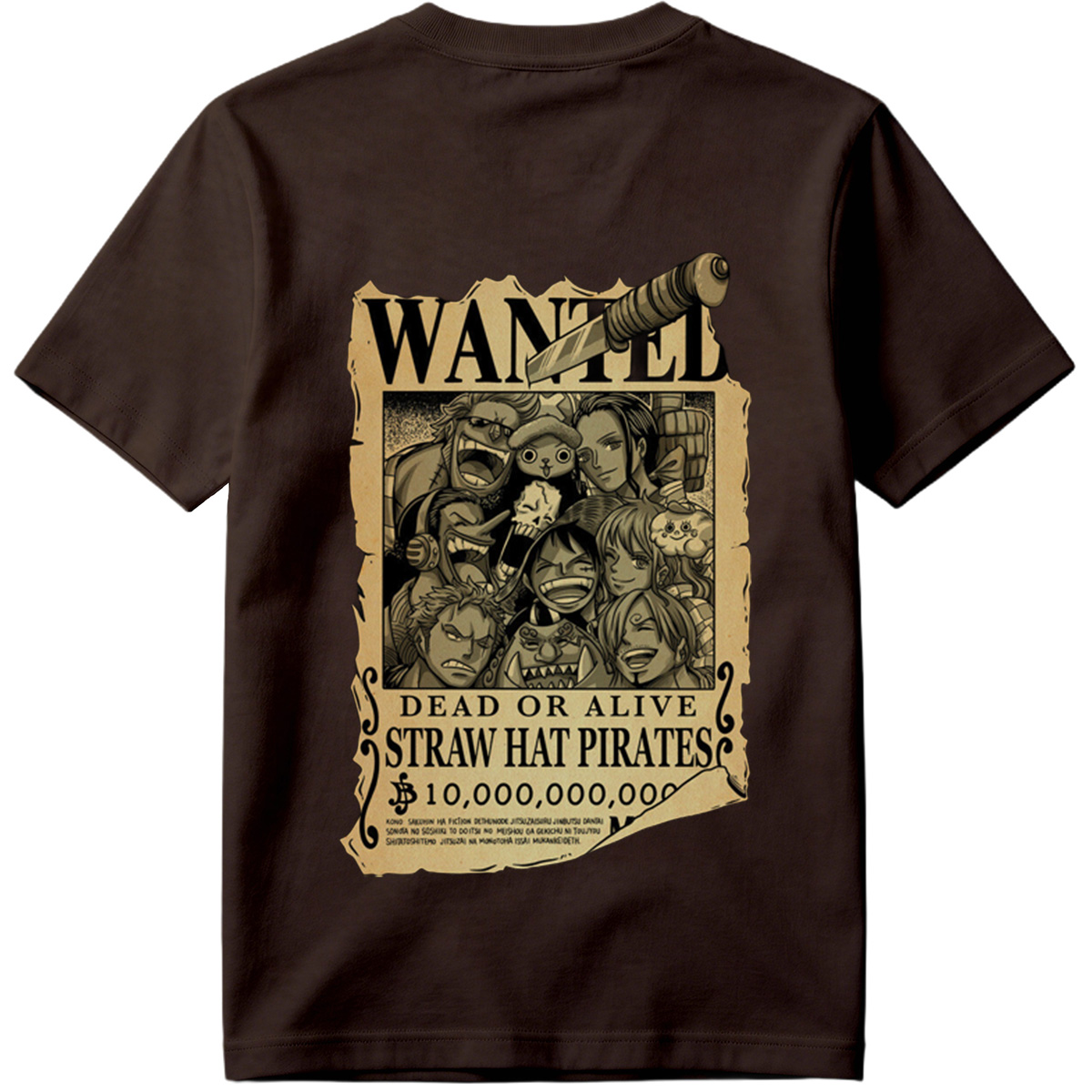 One Piece Straw Hat Pirates Wanted Poster - Tee