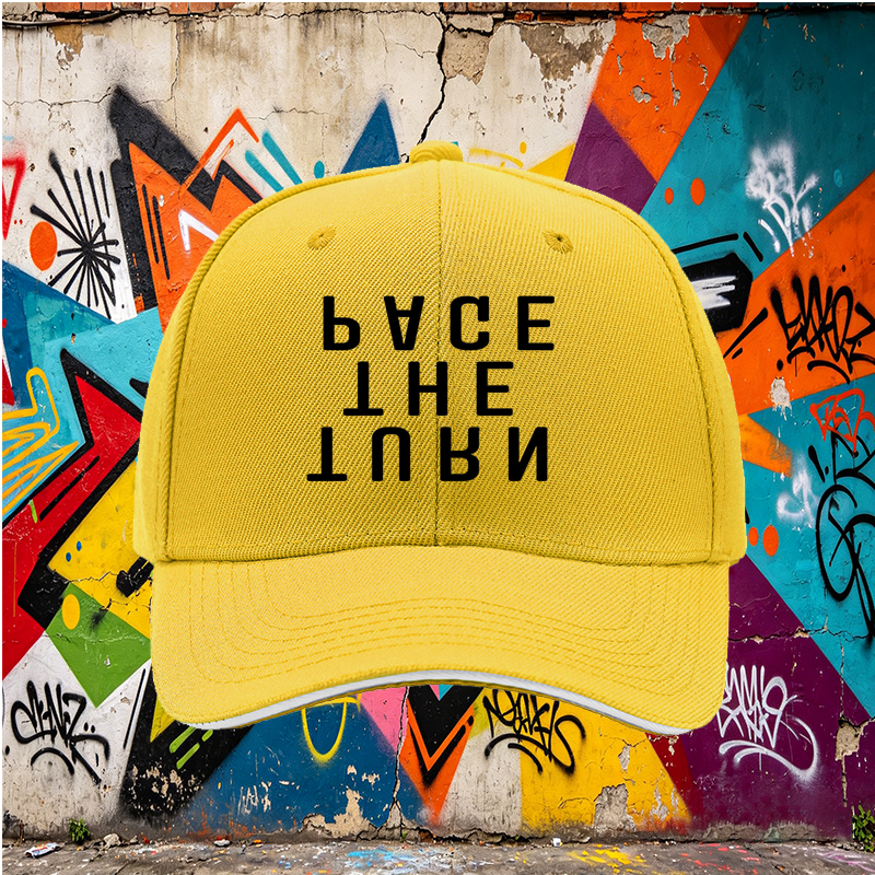 Unisex Classic Sandwich Hat Turn The Page Print Design - Unisex Classic Sandwich Hat for Outdoor Activities, Urban Style, Casual Wear, Perfect for Students, Travelers, and Fashion Lovers
