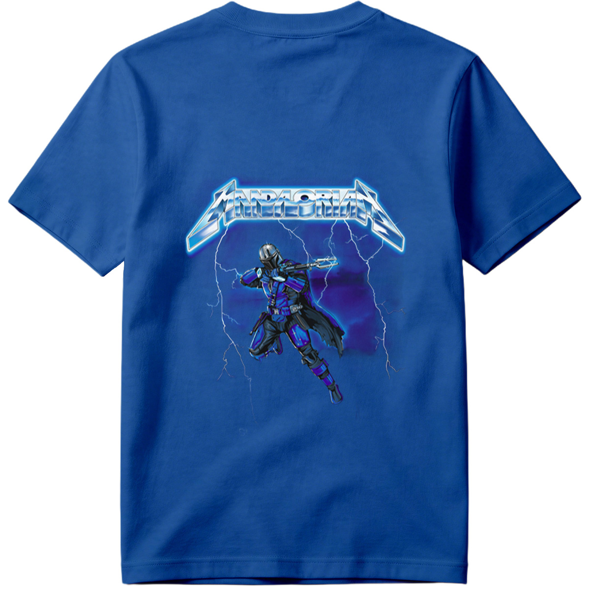 Mandalorian: The Armored Warrior in Stormy Skies - Tee