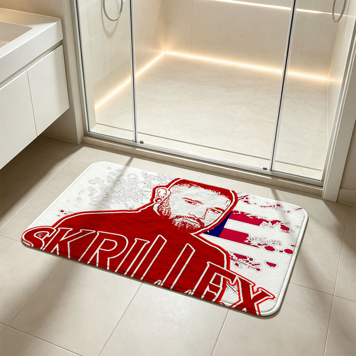 Skrillex: Electronic Music Producer and DJ Icon - Flannel floor mat