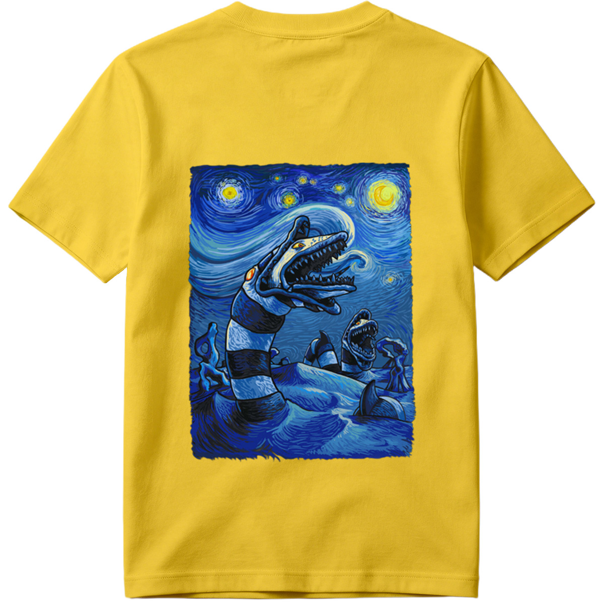 Starry Night with Loch Ness Monster - Tee