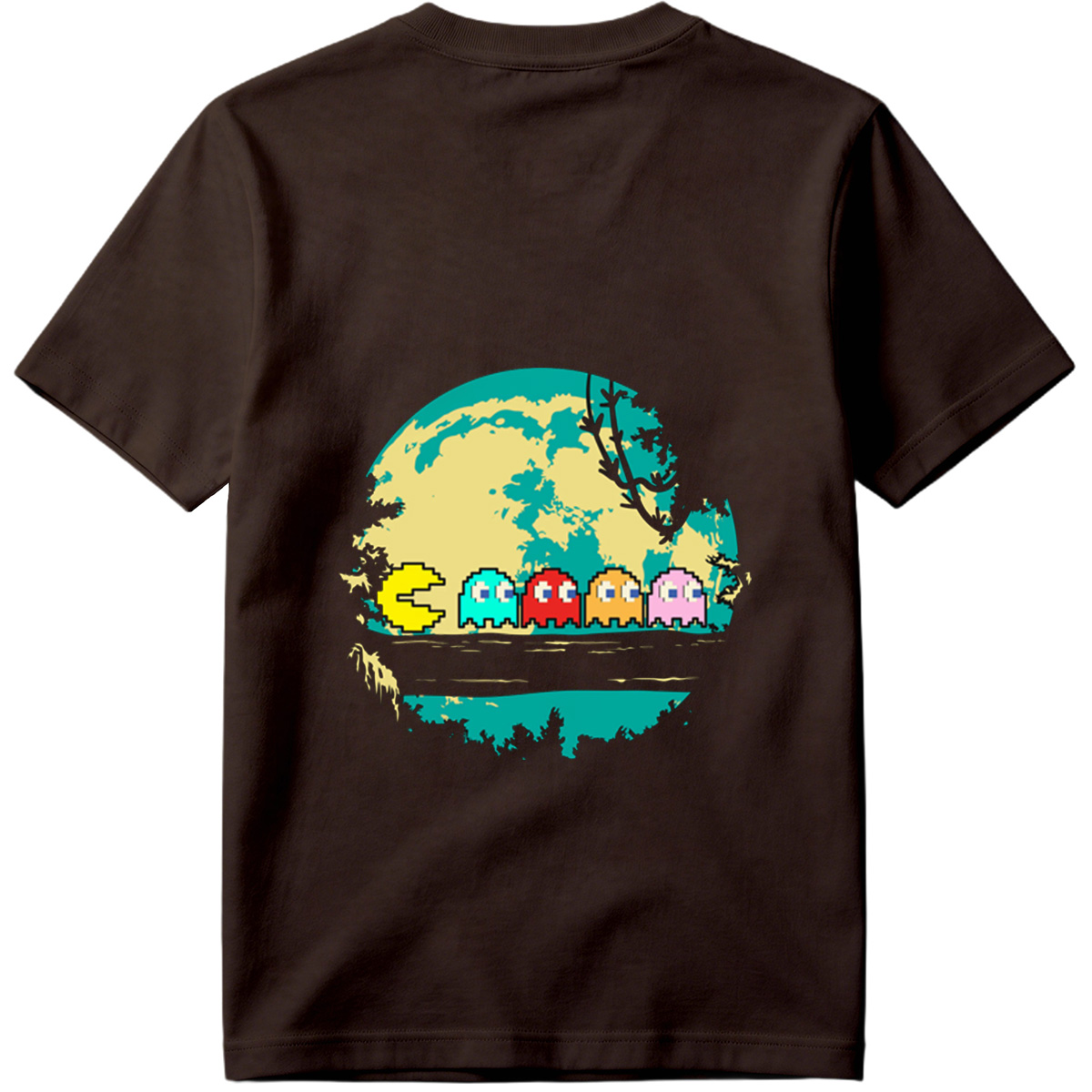 Pac-Man and Ghosts Under the Moon - Tee