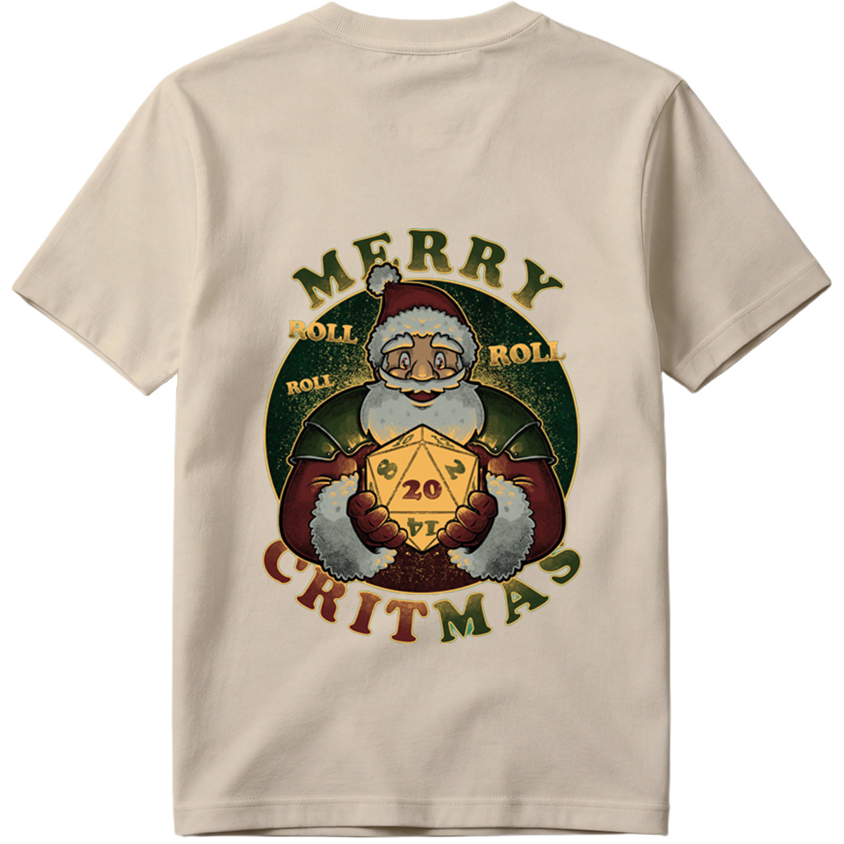 Merry Rollmas: Santa with D20 - Tee