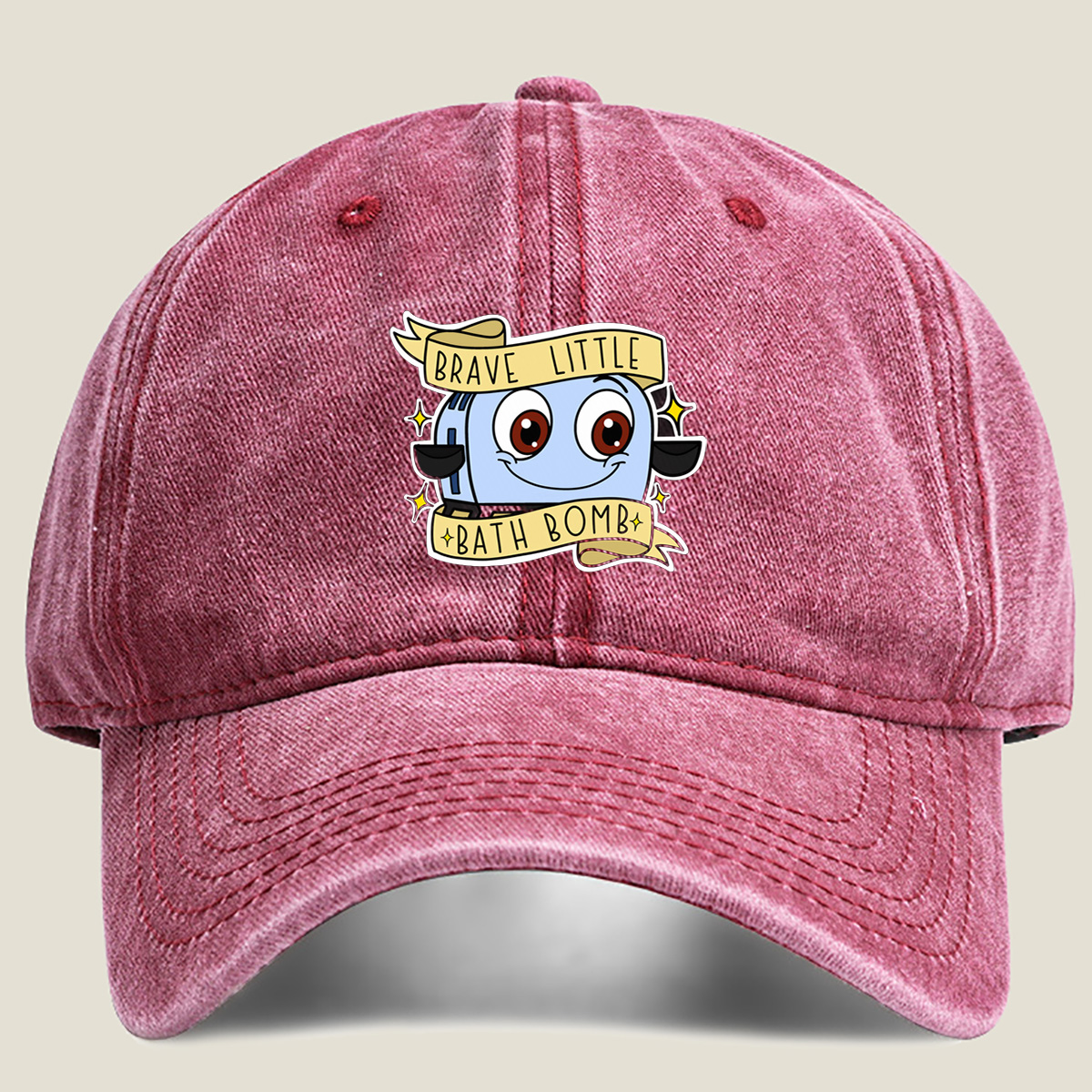 Brave Little Bath Bomb - Washed Denim - Baseball Cap