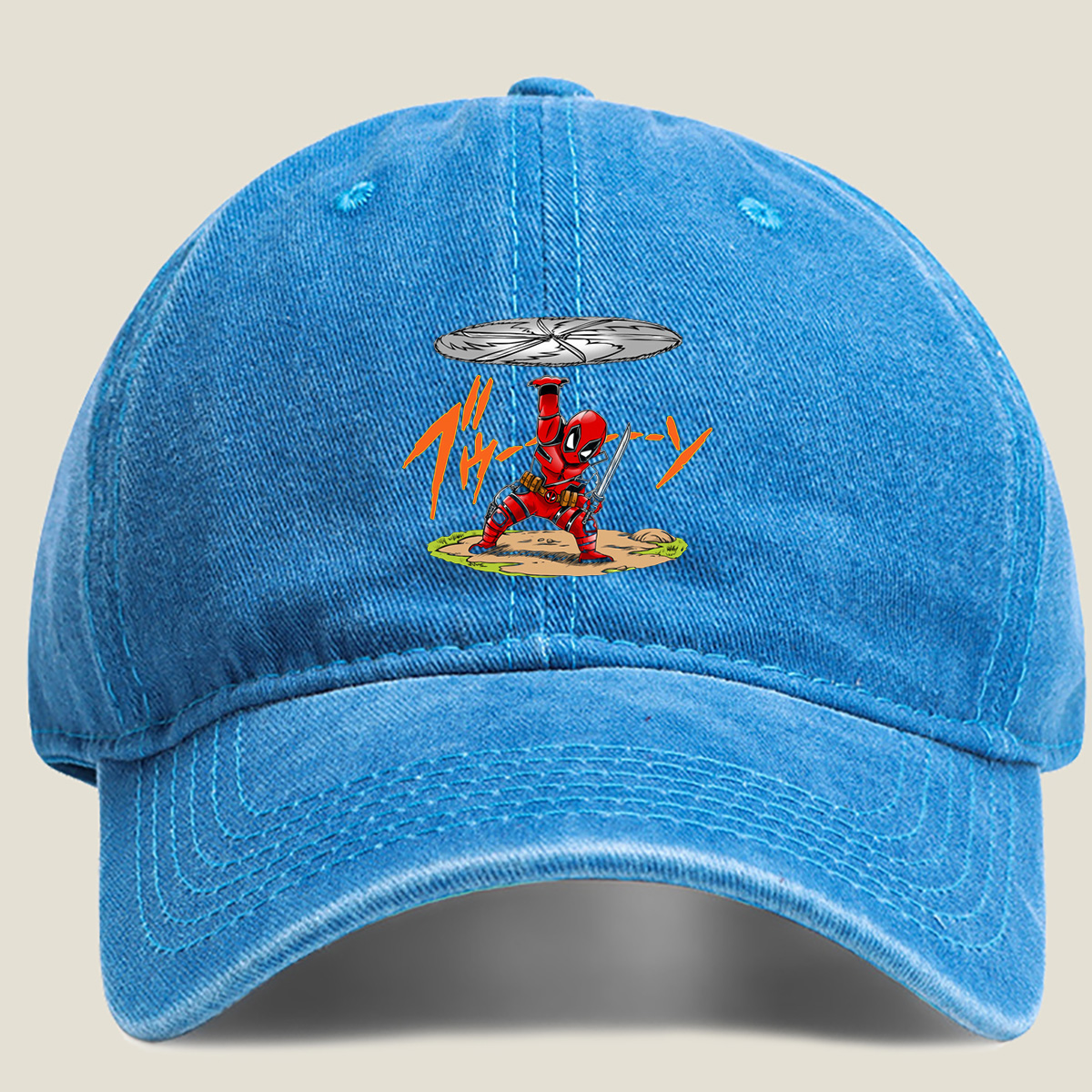 Deadpool vs. UFO - Washed Denim - Baseball Cap