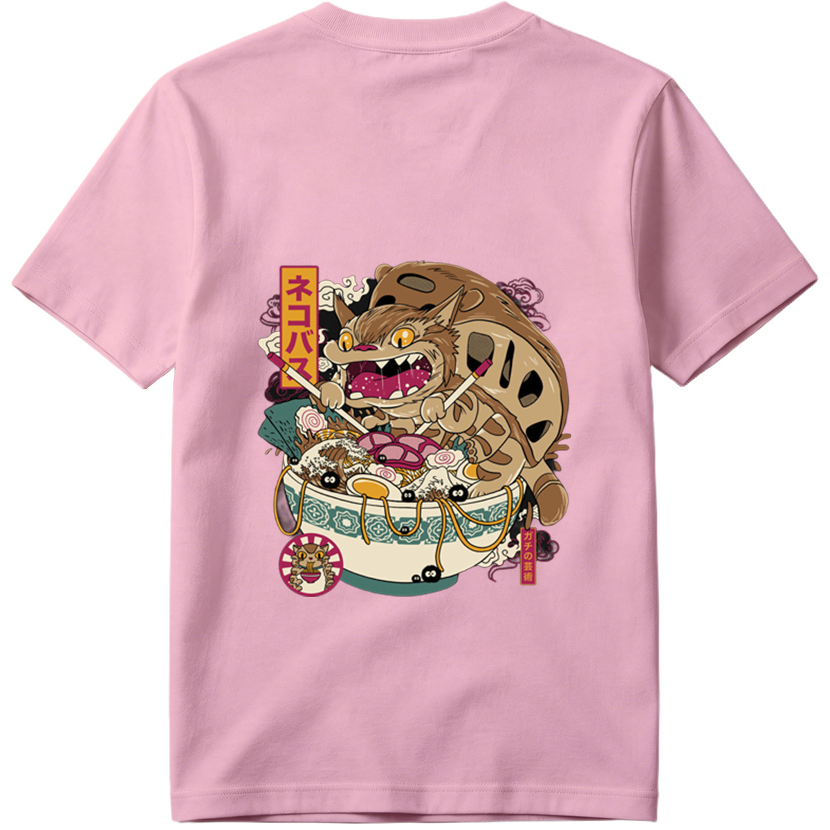 Neko Basu Ramen Cat Art - Tee