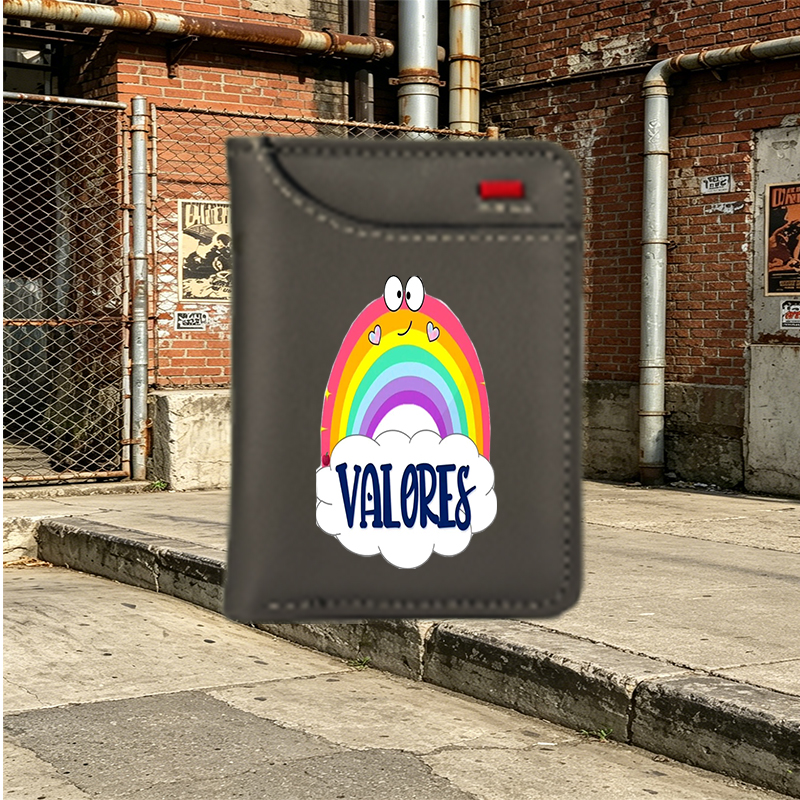 Unisex Vertical Wallet with Rainbow and 