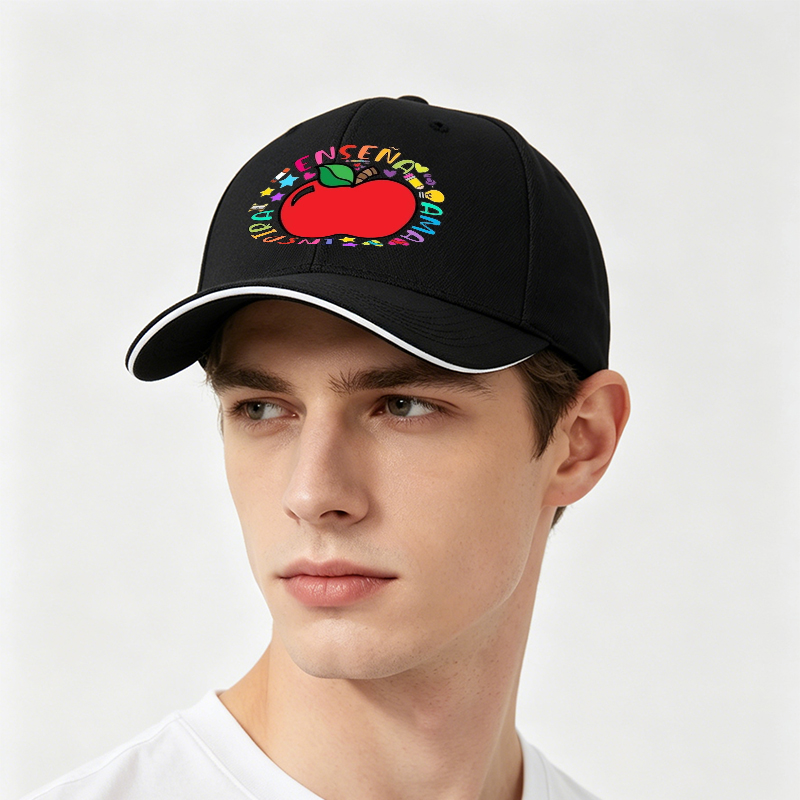 Unisex Classic Sandwich Hat with Colorful Apple and 