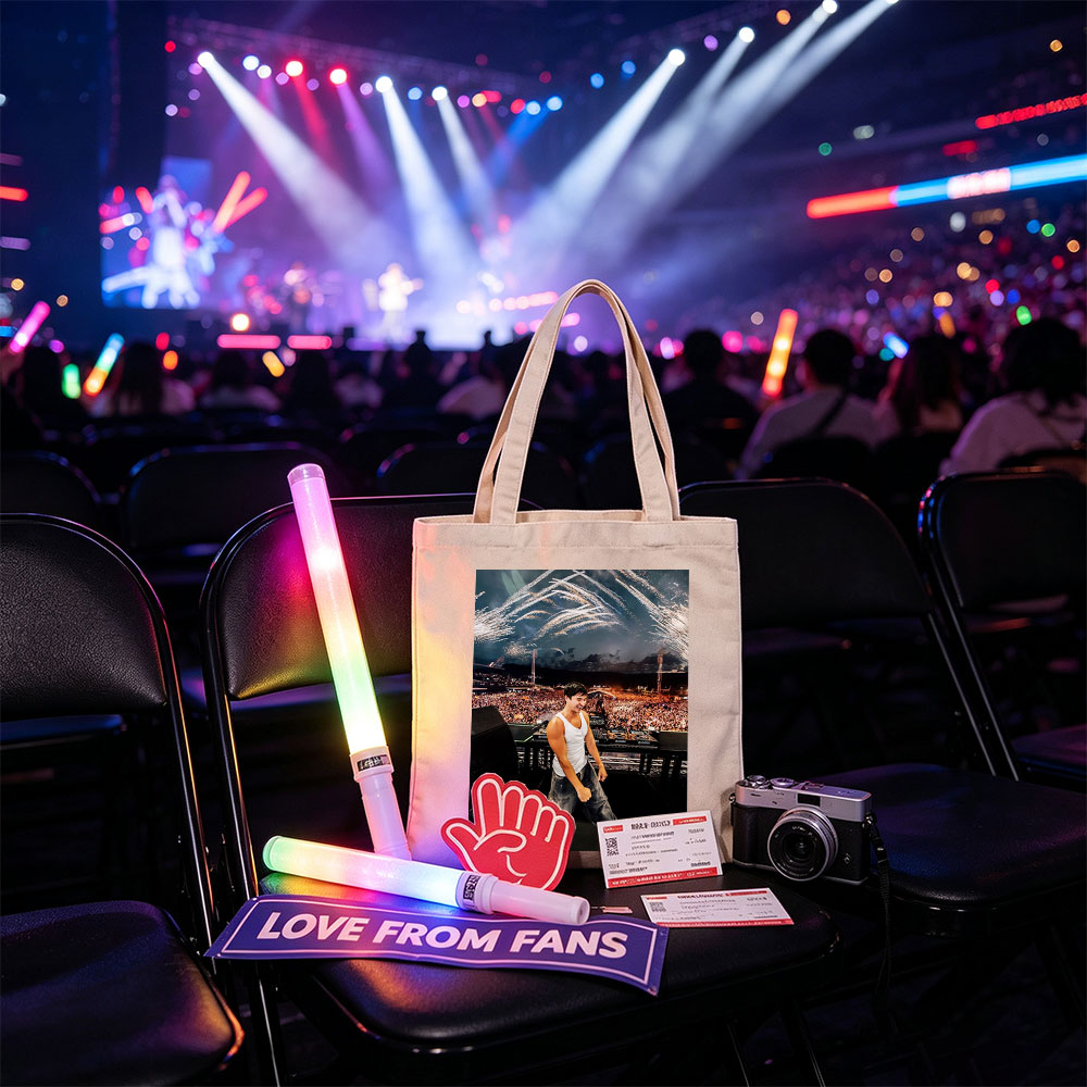 Martin Garrix Live Performance at Festival with Fireworks and Crowd in Background - Canvas tote bags