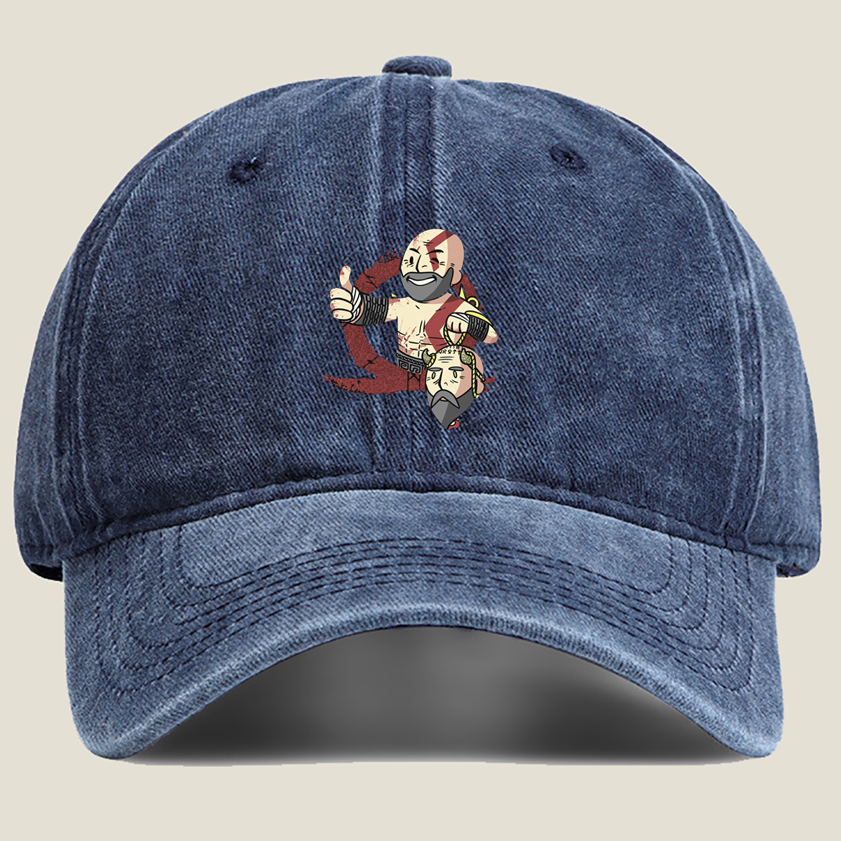 Kratos and Ares - God of War - Washed Denim - Baseball Cap