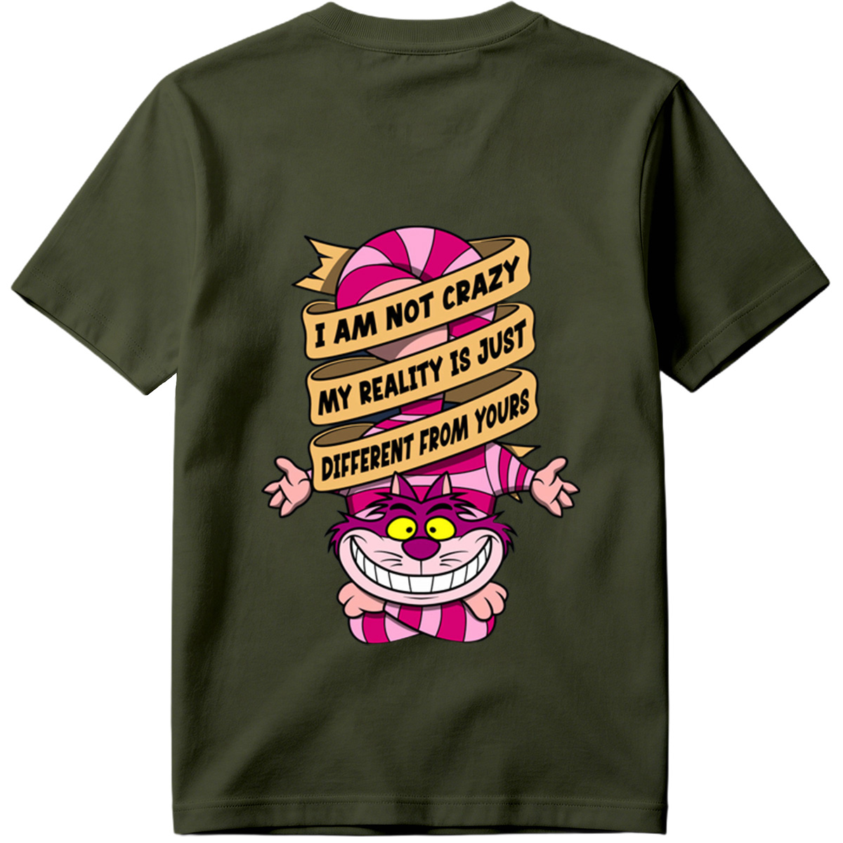 Cheshire Cat from Alice in Wonderland with Quote 