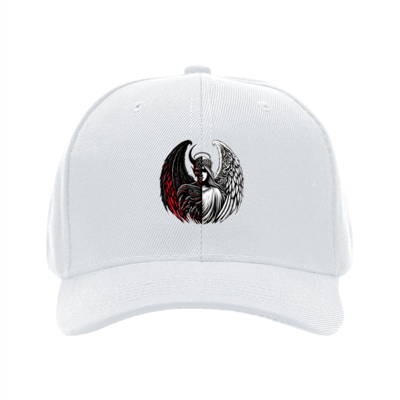 1pc New Baseball Cap Angel Devil Split Wings Print Unisex Adjustable Hat for Streetwear Outdoor Activities Adults Fashion Accessories