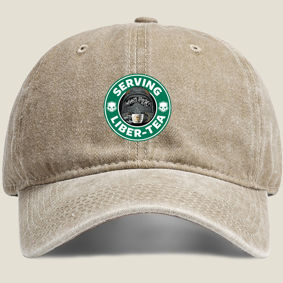 Serving Liber-Tea: Managed Democracy - Washed Denim - Baseball Cap