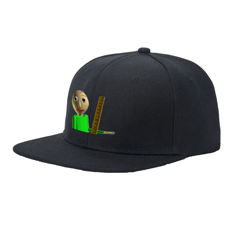 Flat Brim Baseball Cap Cartoon Character Measuring Tape Print Streetwear Underground Skate Style Basketball Court Skate Park Urban Outfit for Skaters Rappers Streetwear Enthusiasts