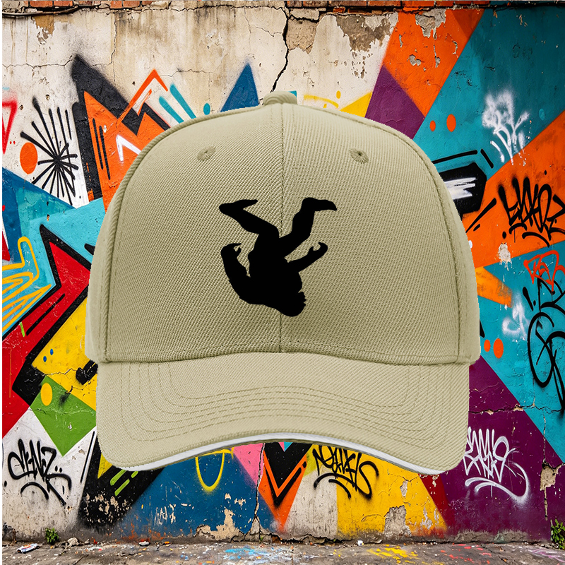 Unisex Classic Sandwich Hat with Bigfoot Silhouette Print - Outdoor Adventure Cap for Hiking, Camping, and Nature Enthusiasts