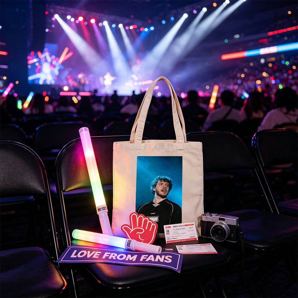 Lauv Performing on Stage in a Black Jersey with Number 5 - Canvas tote bags