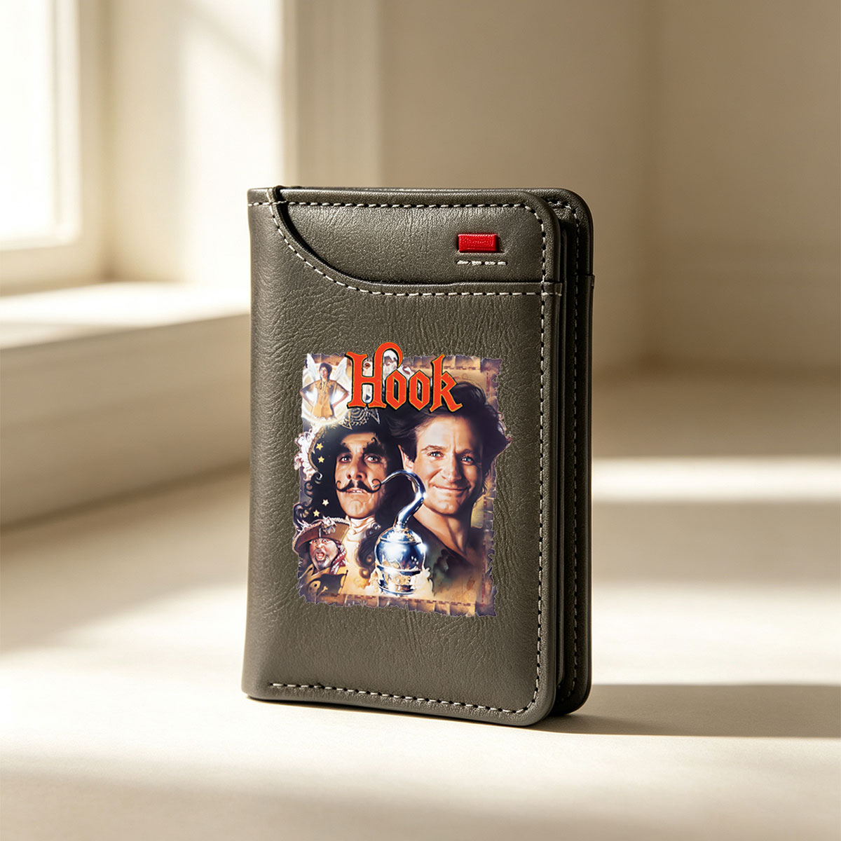 Hook: Robin Williams as Peter Pan, Dustin Hoffman as Captain Hook, Julia Roberts as Tinker Bell - Vertical Style Wallet