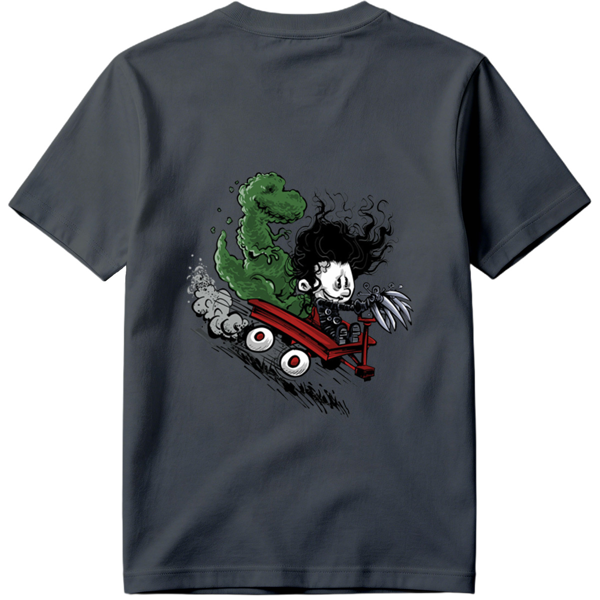 Coraline and the Green Monster in a Red Cart - Tee